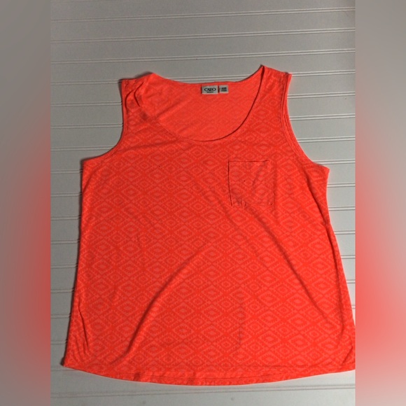 Cato Tops - Cato Women's Vibrant Orange Tank Top (0214)